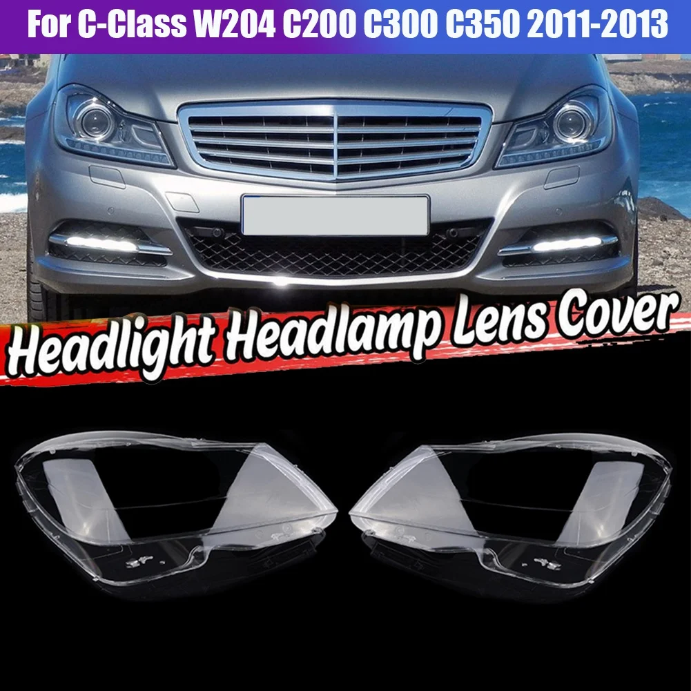 

Для Mercedes Benz C-Class W204 C200 C300 C350 2011-2013 Автомобильная фара крышка объектива лампа абажур крышка объектива Левая крышка