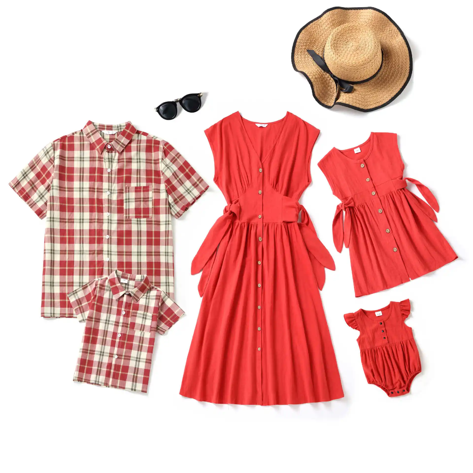 

Mother And Daugther Dress Family Matching Christmas Mom and Me Clothes Outfits Girls Women Dresses