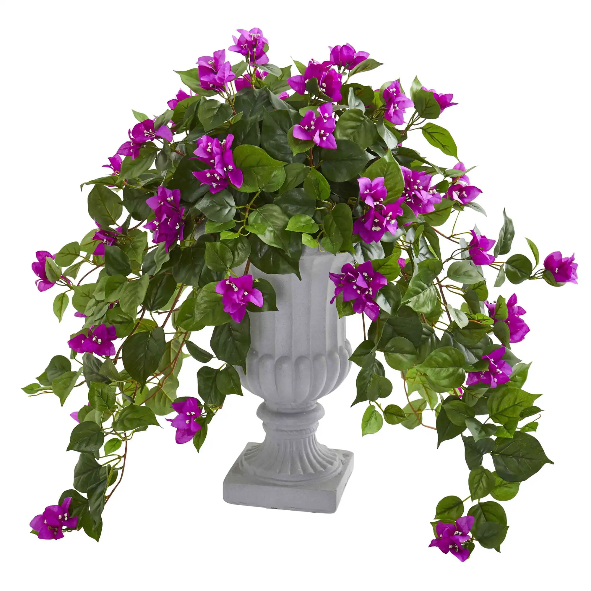 

Plastic 27" Bougainvillea Artificial Plant in Decorative Urn, Purple