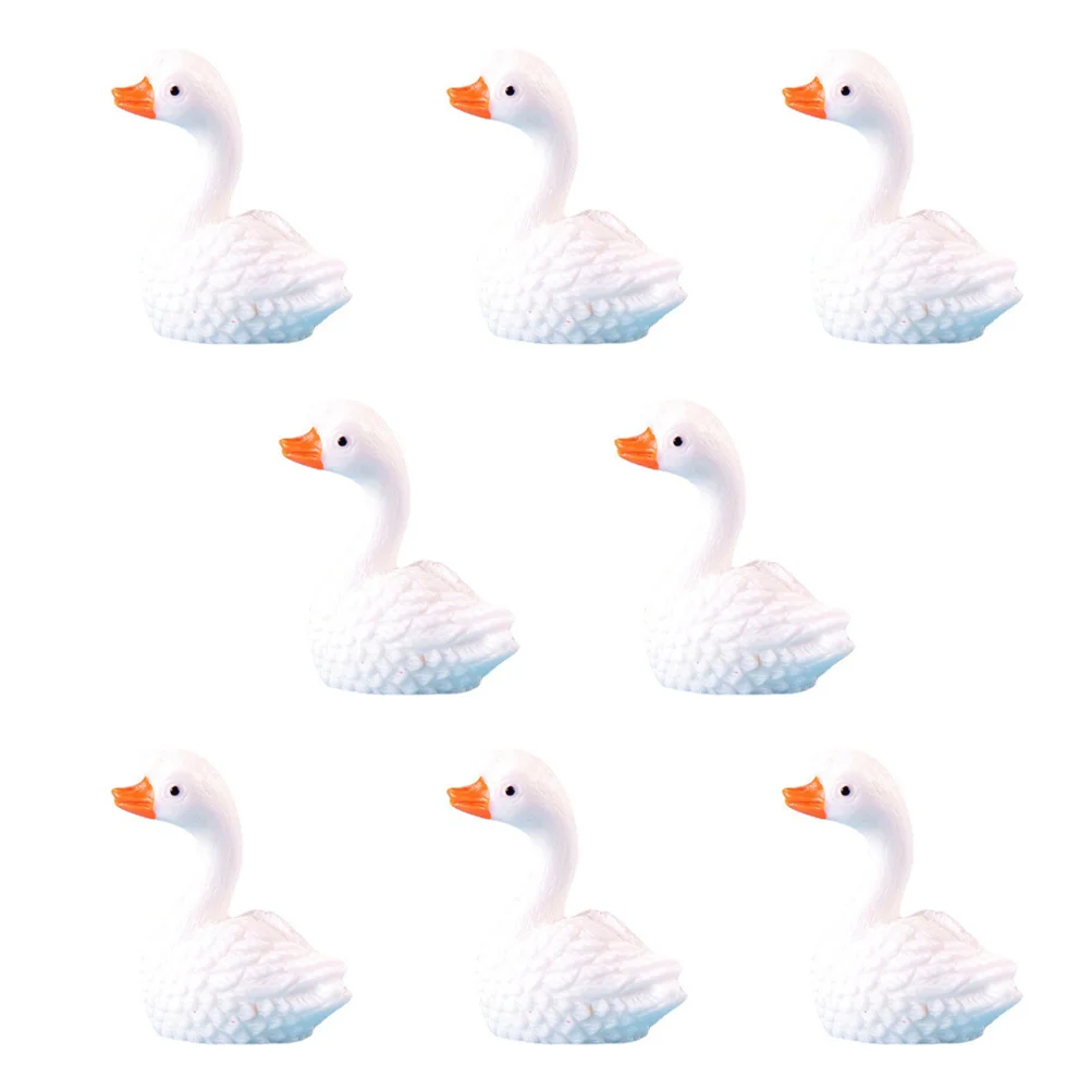 

Mini Goose Swan Scene Miniature Resin Ornament Decor Figurines Statue Micro Decorative Animal Adornment Ornaments Desktop