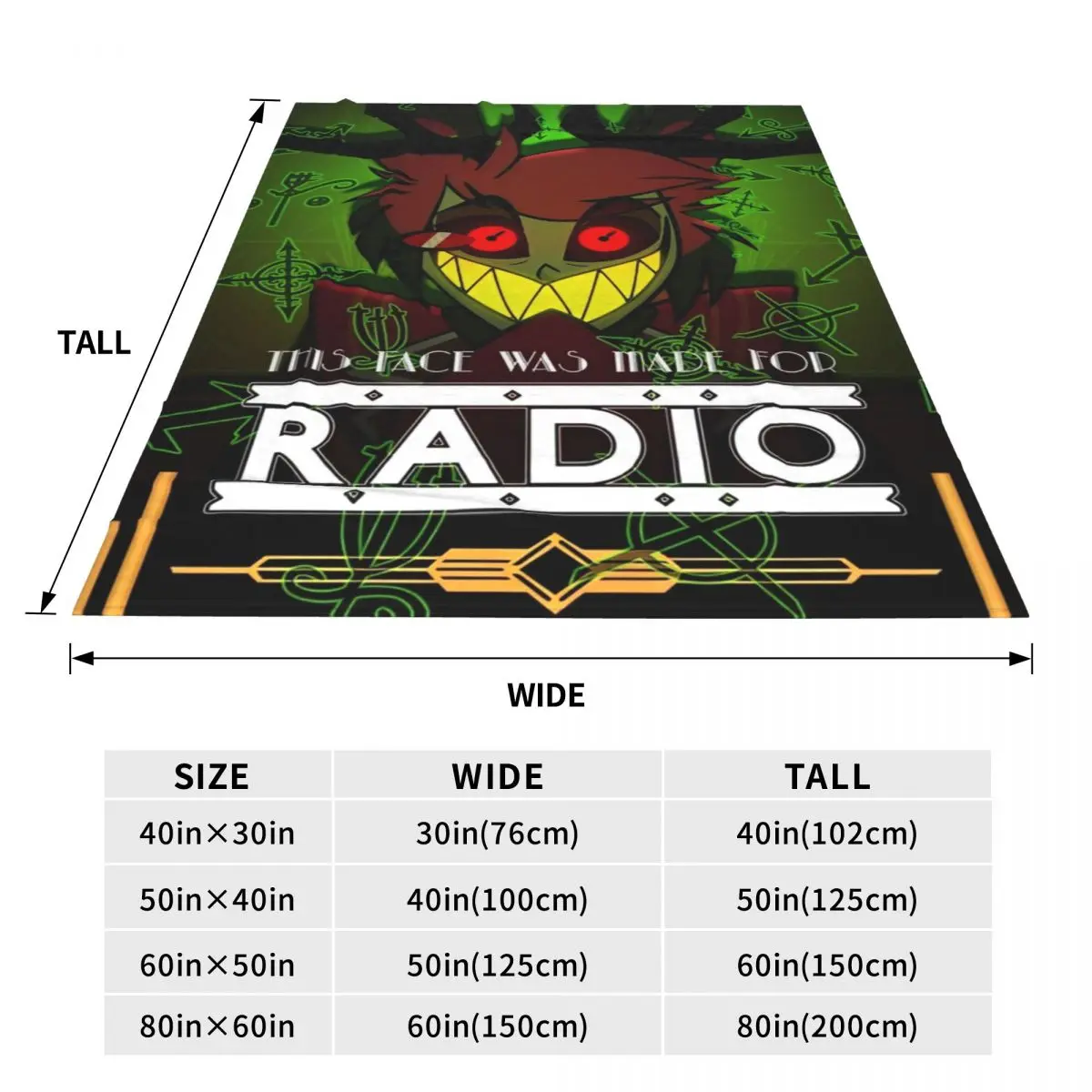 Alastor - H-Helluva-Boss Флисовые пледы Черные комедийные одеяла для спальни Легкое тонкое