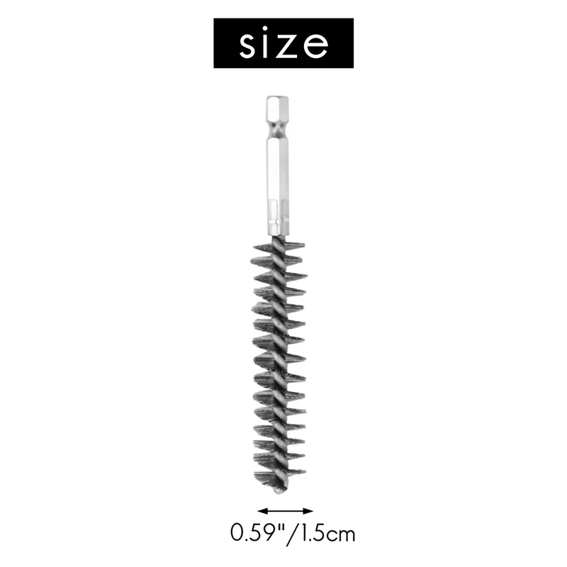 

Stainless Steel Bore Brush Wire Brush for Power Drill Cleaning Wire Brush Stainless Steel Brush with Hex Handle