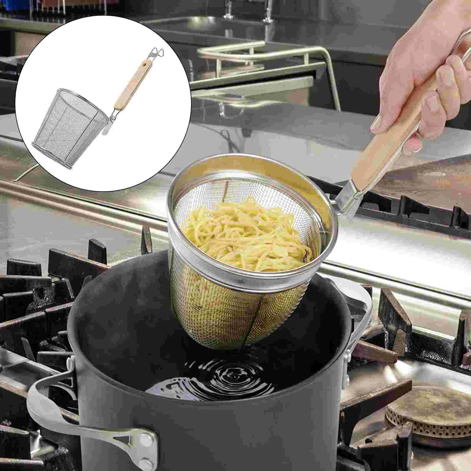 

Strainer Basket Pasta Noodle Meshskimmer Colander Spoon Kitchen Pot Stainless Steel Fine Filter Strainers Dumplinghot Scoop