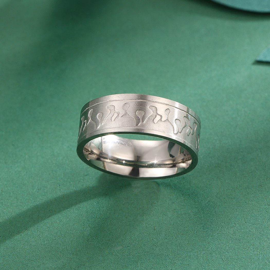 

Todorova Stainless Steel Fire Signet Enamel band Rings For Men Women Dainty Streetwear Accessories Jewelry Wedding Gift