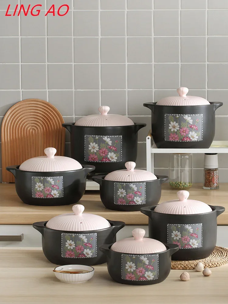 Cazuela LingAo-Ceramic для Cocina de Gas Olla Salud