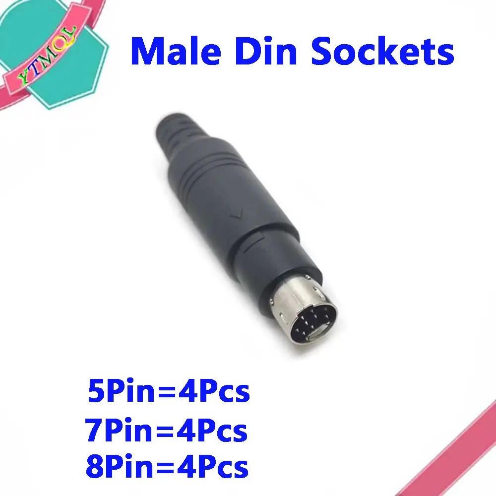 

12 шт., штекерные розетки Mini Din 5/pin