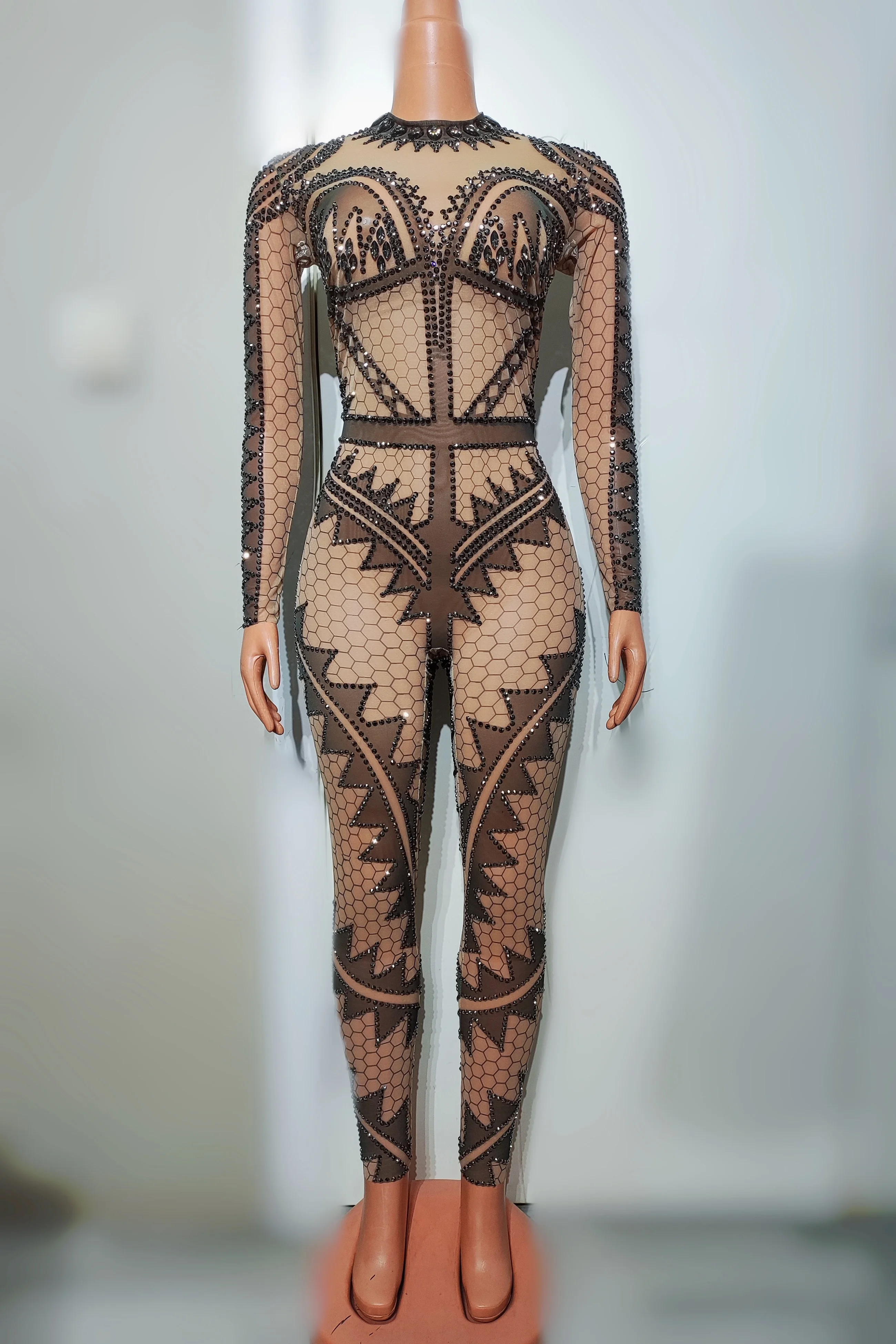 Блестящий роскошный женский сексуальный комбинезон для вечеринки на день