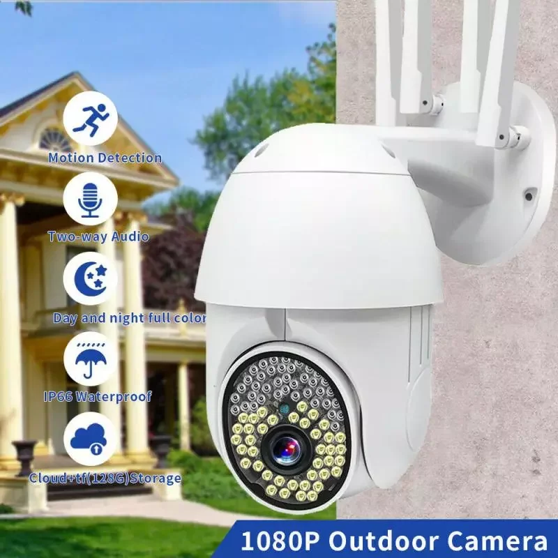 

1080P HD Wireless PTZ CCTV Outdoor Camera WiFi Security Waterproof IR Night Ip Camera Outdoor Security Cctv Camera App