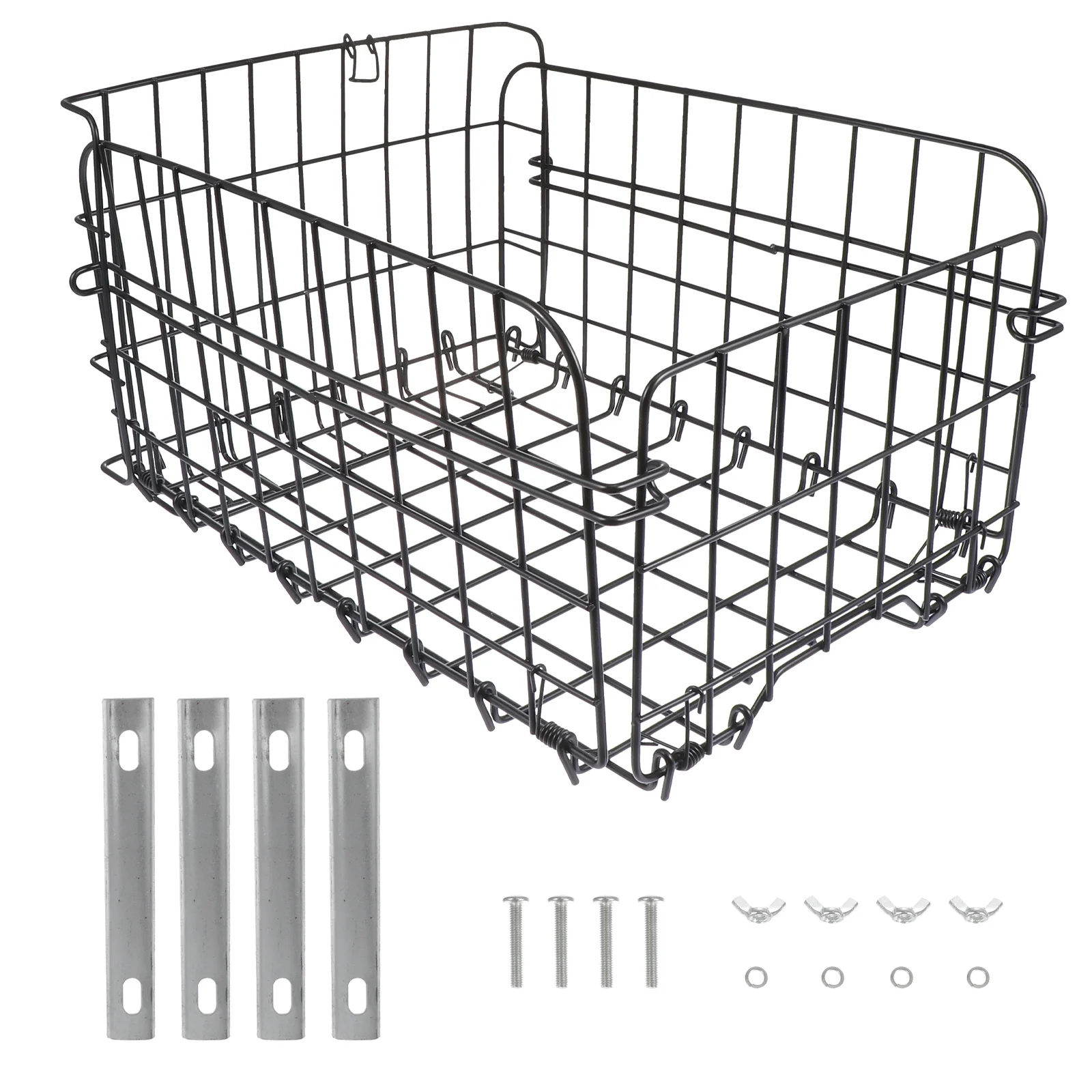 

Bicycle Rear Basket Bike Supply Storage Holder Black Eletric Bike Practical Gadget Bicycle For Kidss Front
