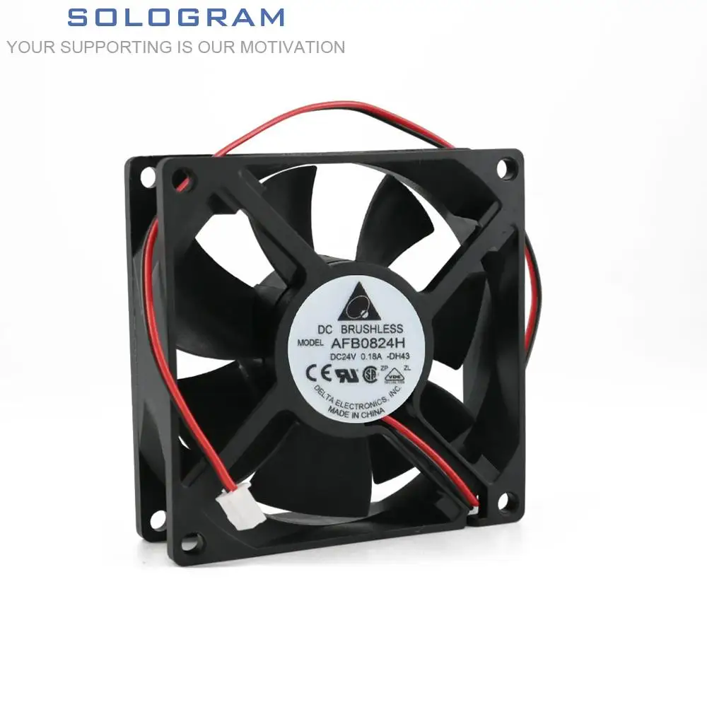 

1Pcs Brand New For DELTA AFB0824H DC24V 0.18A 8025 80*80*25MM 2Pin DC BRUSHLESS Inverter System Cooling Fan Industrial fan