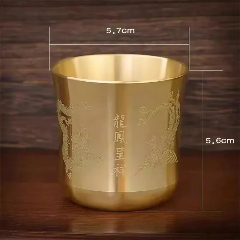 Бытовая посуда для питья латунный орнамент Будда Бог богатства чашка воды 1 шт.