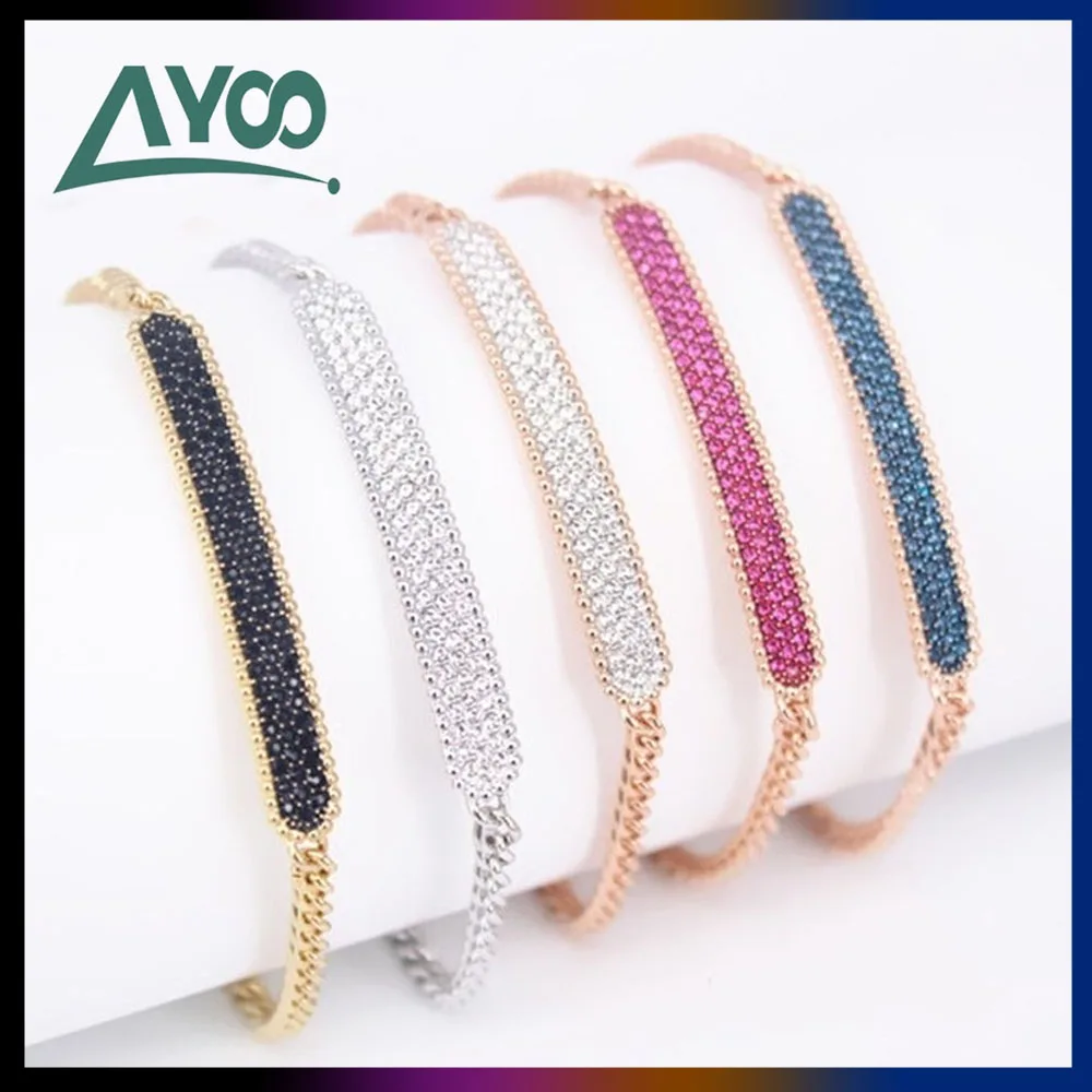 

SWAN Fashion Jewelry High Quality Charm Simple Crystal Fashion T-shaped Buckle Simple Temperament Adjustable Bracelet Women