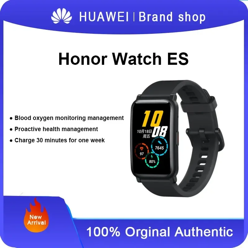 Смарт-часы HONOR ES — спортивный большой экран мониторинг здоровья уведомления о