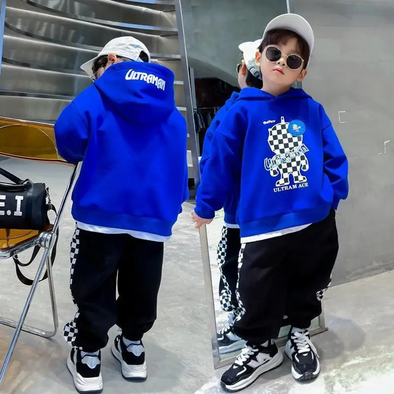 

Boy Sweater Hoodies Children Tracksuit Spring Autumn 2 Pieces Boy Teenager Clothes Set 6 7 8 9 10 11 12 13 14 Year Old