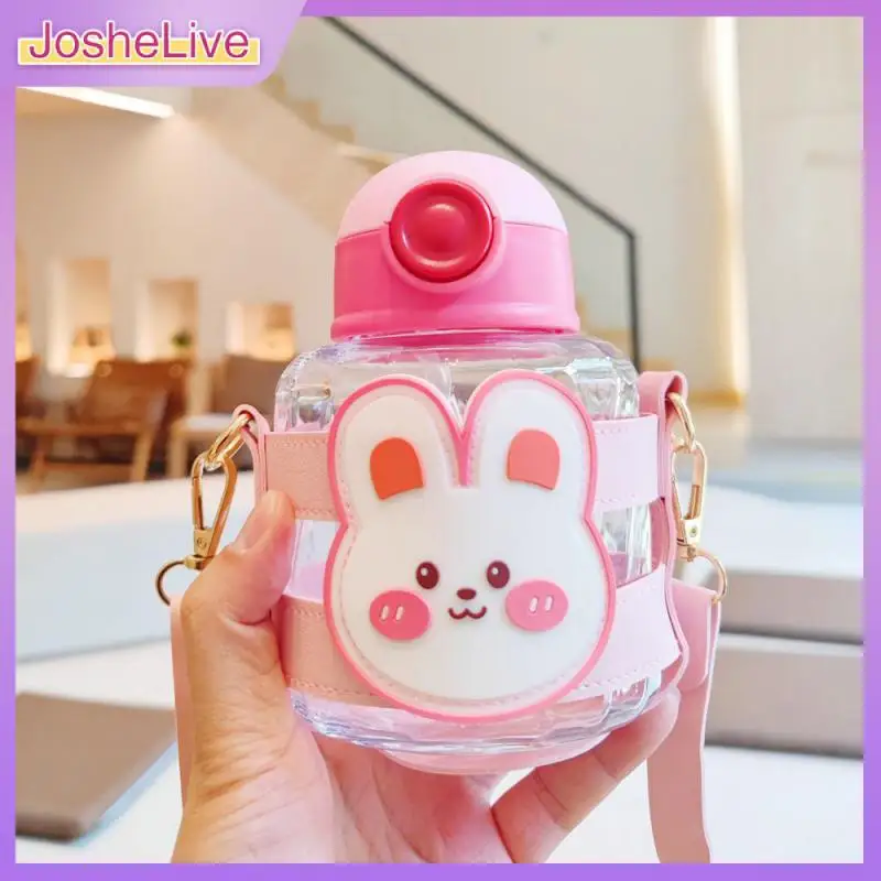 

Plastic Drinking Cup 600ml Travel Drinking Tumbler Large Capacity With Straw Kids Water Bottles Summer Kettle Leak Proof