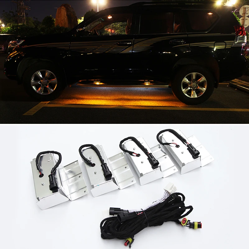 

2010-2021 Toyota Land Cruiser Prado 150 Lc150 Fj150 Светодиодная лампа с педальсветильник, лампа для проекции, аксессуары для украшения внешней части тойота ленд крузер прадо 150 2020 2019 2018 2017 2016 2015 2014 2013