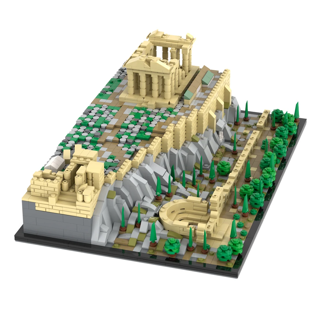 Authorized MOC-47299 2139parts Acropolis - Microscale Architecture Building Blocks MOC Set STEM Toys By Brickgloria |