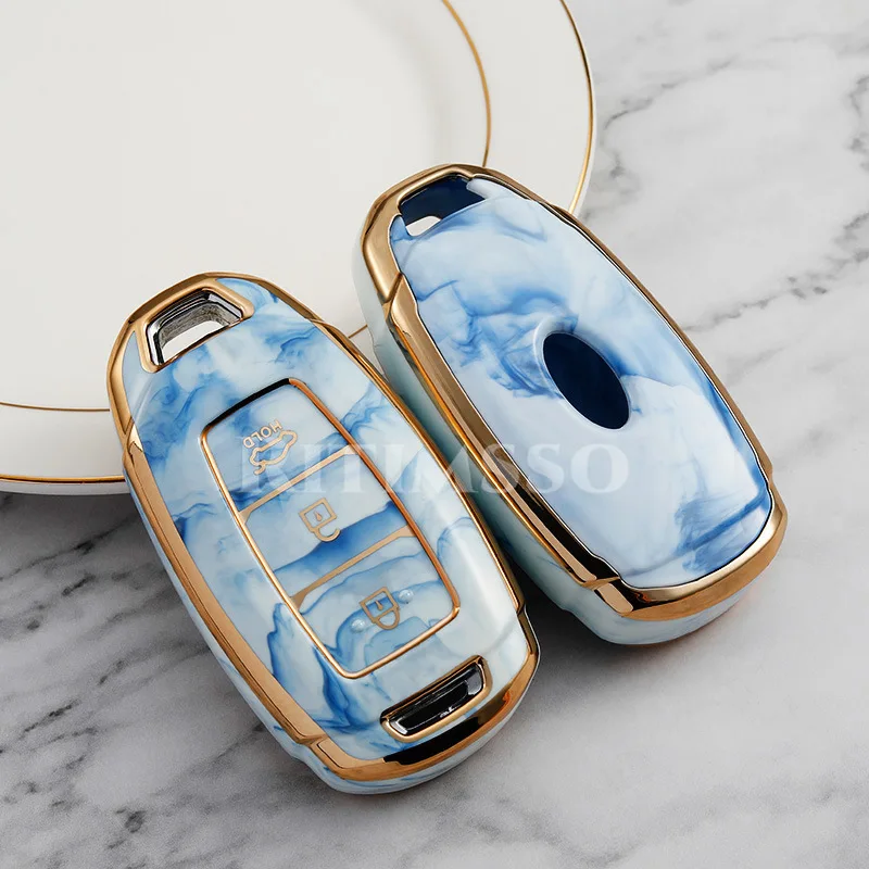 Новый чехол для автомобильного ключа из ТПУ с покрытием Hyundai Kona 2017 I30 Ix35 Solaris Azera