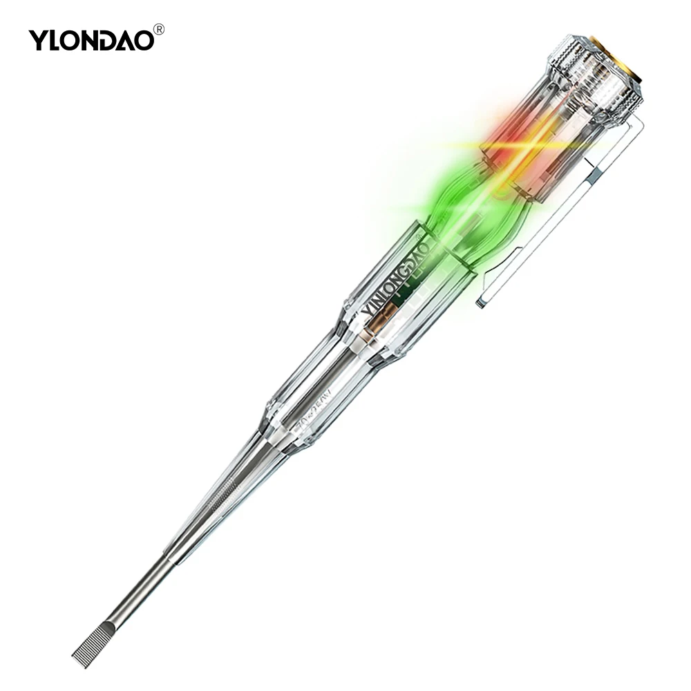 

YLONDAO 24-250V Electrical Tester Pen Induced Voltage Responsive Tester Screwdriver Tool Probe Indicator Light Test Pencil