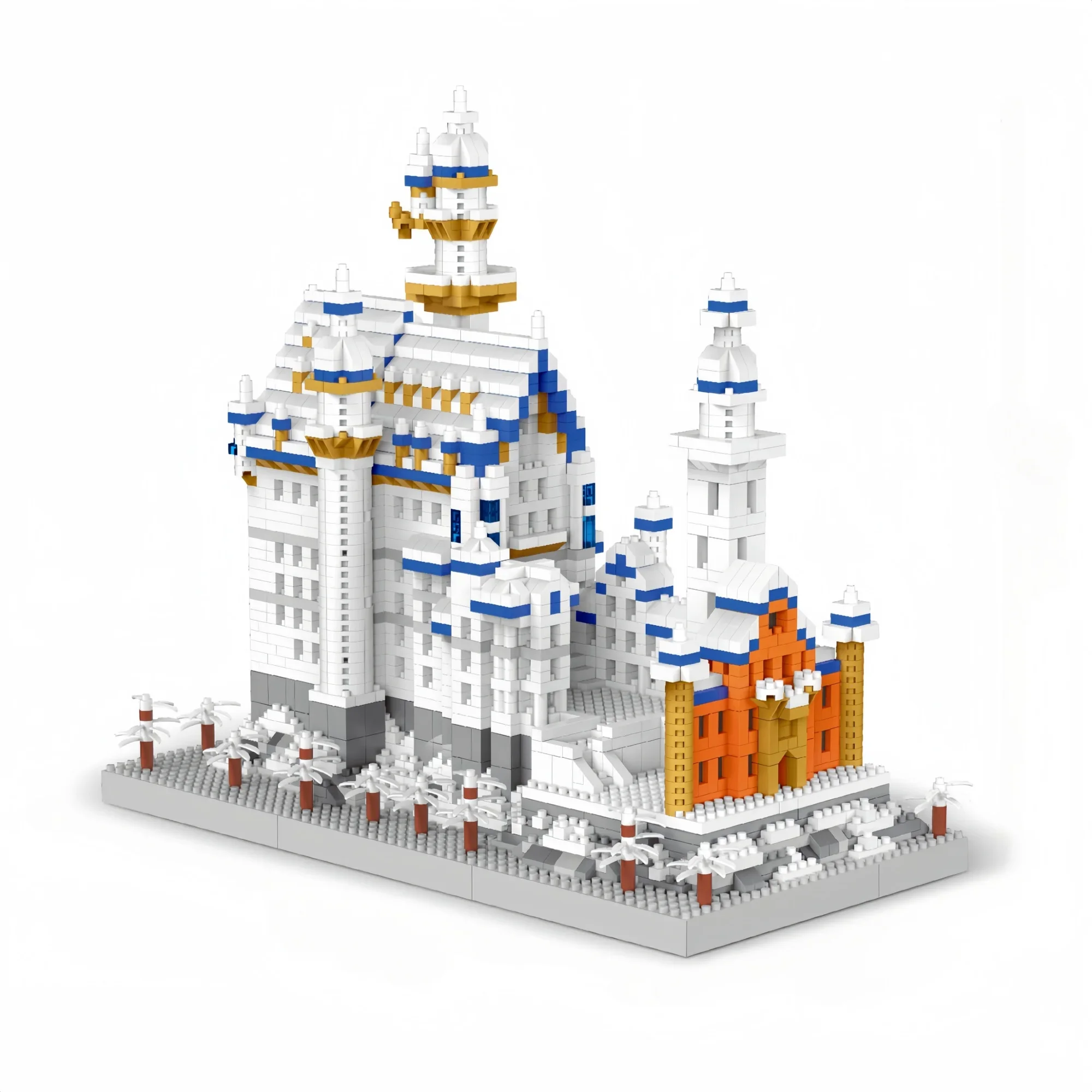 Модель замка Neuschwanstein микро-мини-строительные блоки игрушки-образование навыков