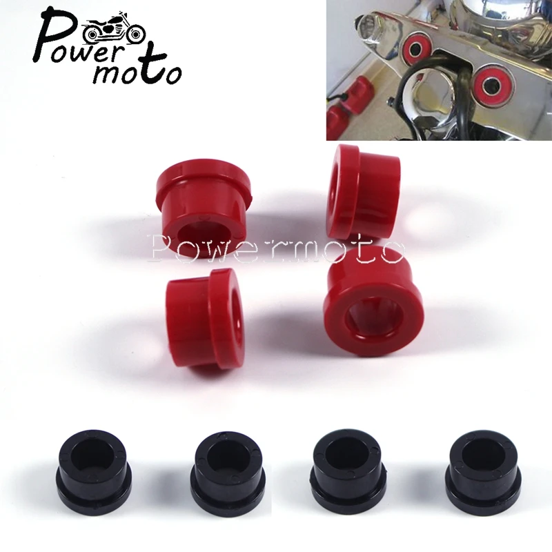 Черные/красные наборы втулок на руль мотоцикла, сменные втулки на руль для Harley Touring FLHR FLHX FLHT FLTR 1983-21
