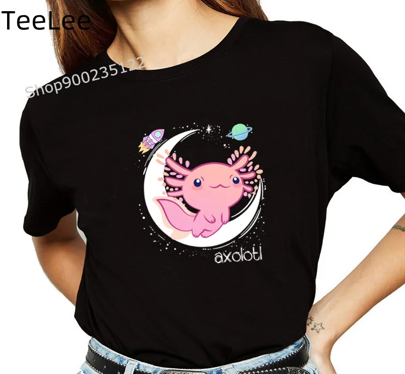 

Женские футболки Space Axolotl Kawaii рубашка Pastel Goth Японские Аниме футболки Графические футболки с принтом милые женские Топы Одежда