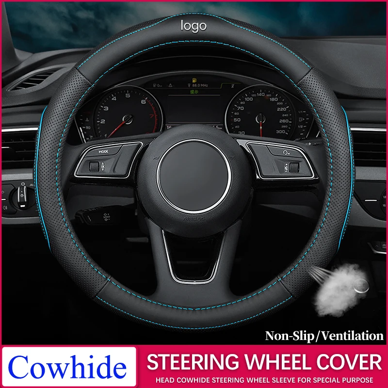 

Car Steering Wheel Cover 15 inch/38cm For Nissan Terra D23 Juke F15 X-Trail T31 Teana J31 J32 L33 J Hook Micra Genuine Leather