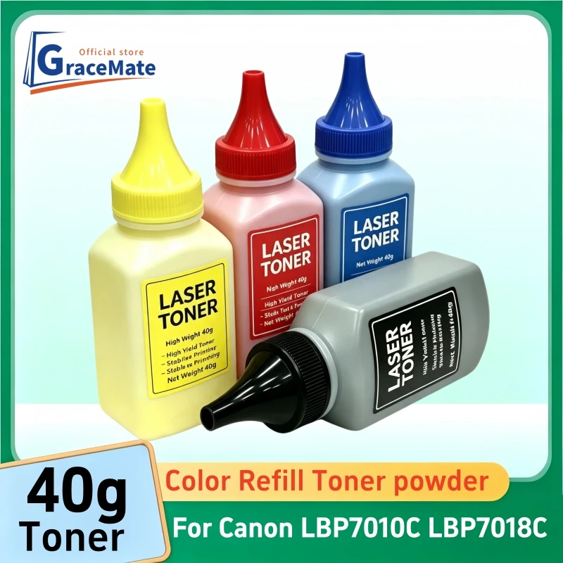 Фото 1-4 шт. совместимого тонерного порошка для Canon LBP7010C LBP7018C, совместимого с лазерным принтером CRG329. №1