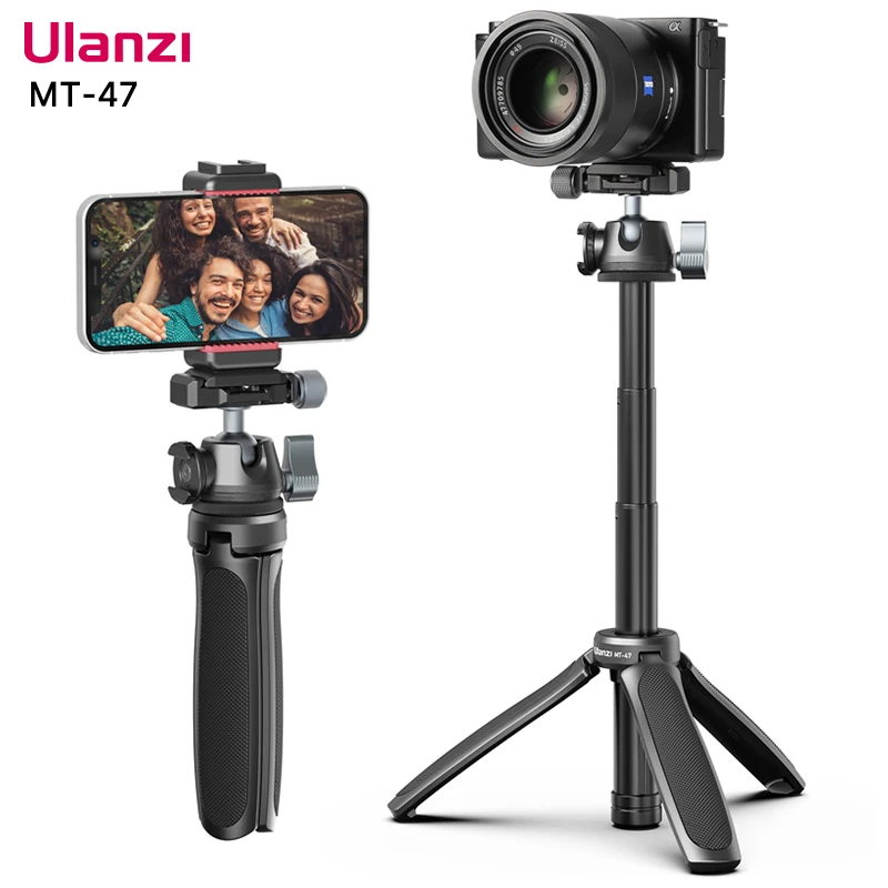 

VIJIM Ulanzi MT-47 Mini Tripod Extend Quick Instal Tripod For DSLR SLR Camera Smartphone Tripod Selfie Sticks With Cold Shoe