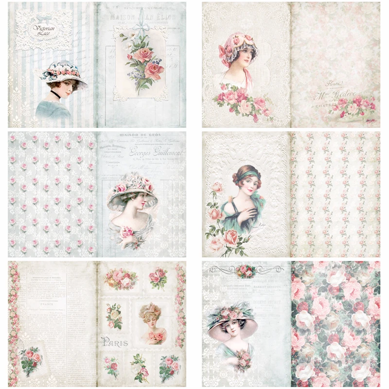 

Vintage Victorian Lace Material Sticker DIY Junk Journal Planner Stationery Planner Decorative Scrapbook Stickers Gift