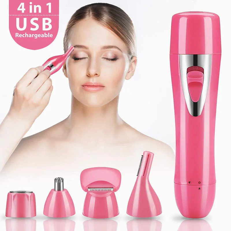 4 In 1 Hair Removal New Multifunction Electric Eyebrow Trimmer Pen Hair Epilator Painless Eyebrow Trimmer Face Shaver