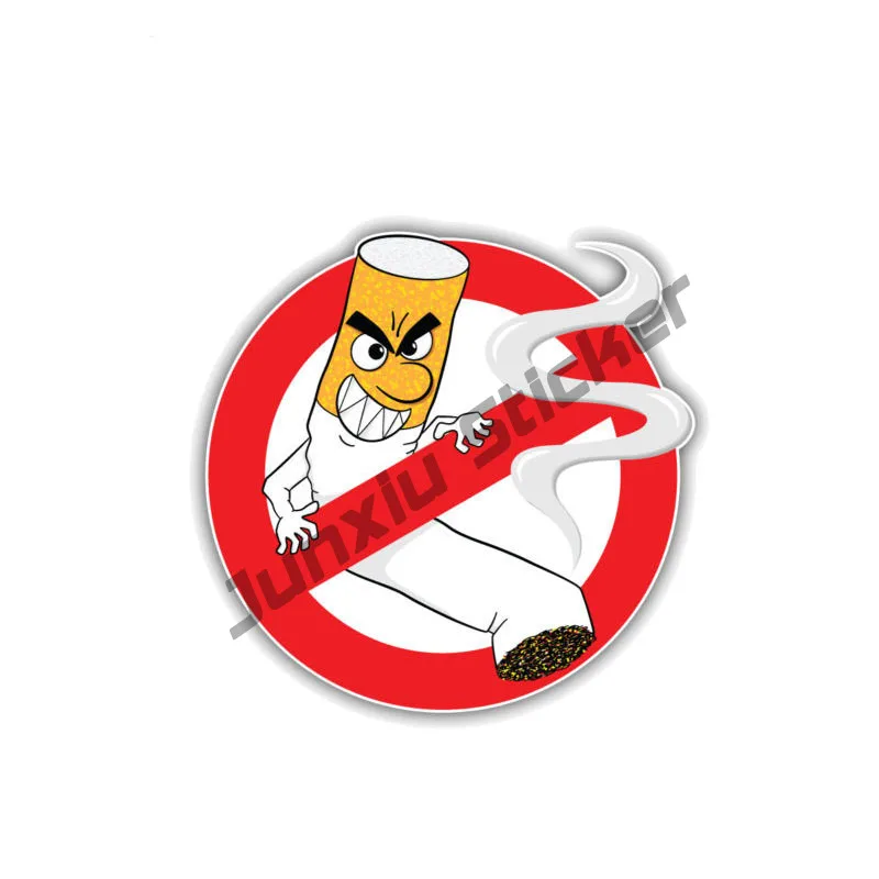 

No Smoking Warning Creative Car Sticker Bumper Suv Cover Scratch Decal Guitar Car Body Refrigerator Wall Glue Sticker KK11cm
