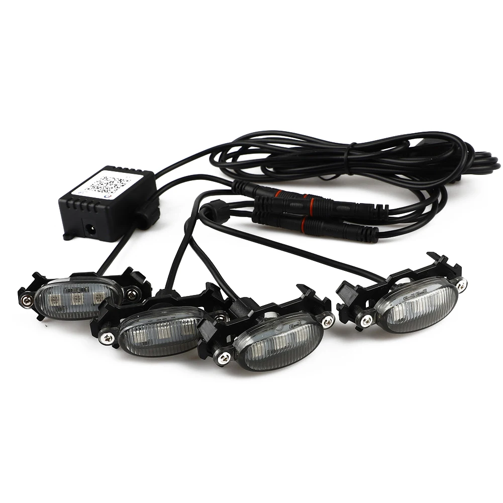 

LED Grille Grille Light Kit Flexible Front Light Weight Low Power Consumption RGB Colorful APP Control Brand New