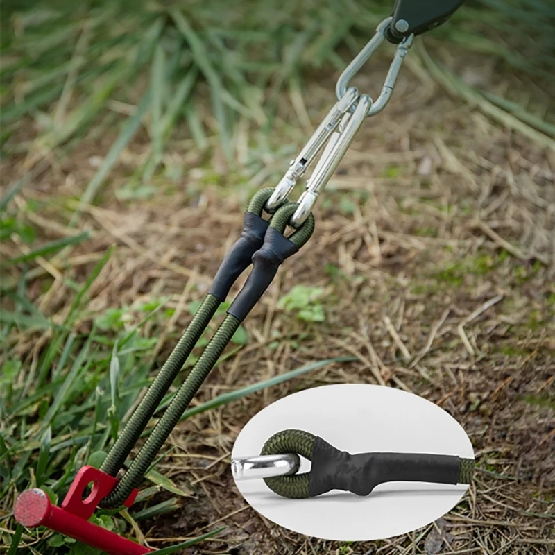 Банджи-шнур с карабинными крючками эластичная веревка для палаток грузов багажа