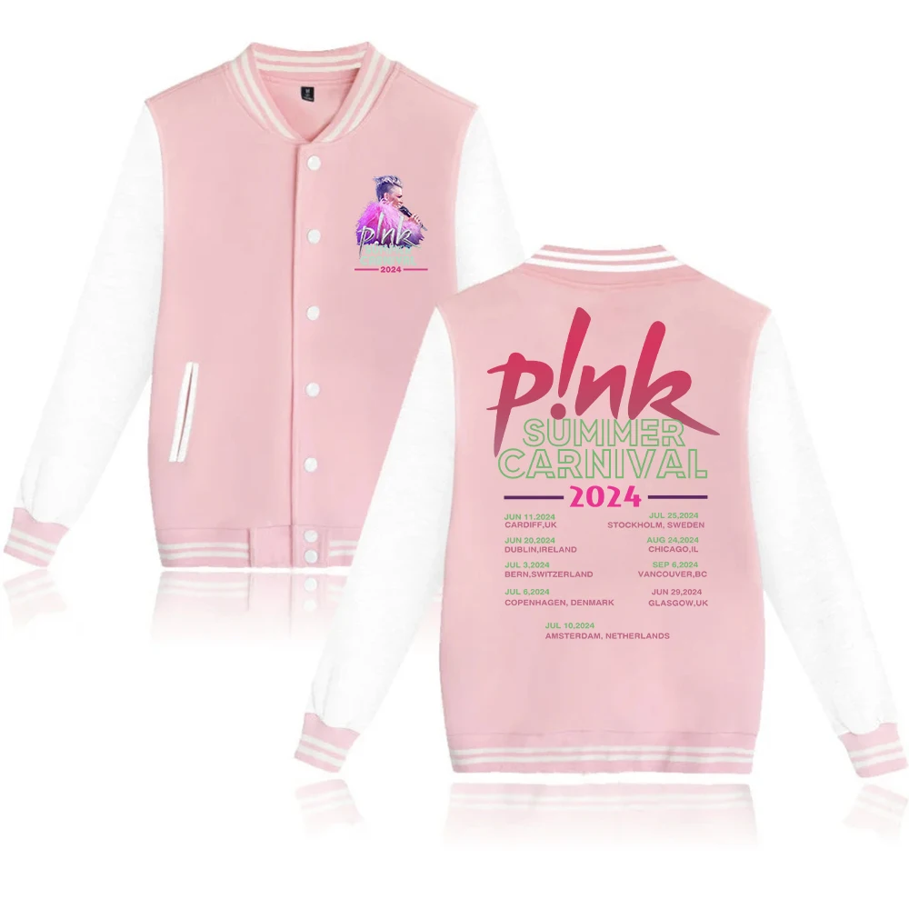 P!nk розовая летняя Карнавальная бейсбольная форма куртка на пуговицах спортивная