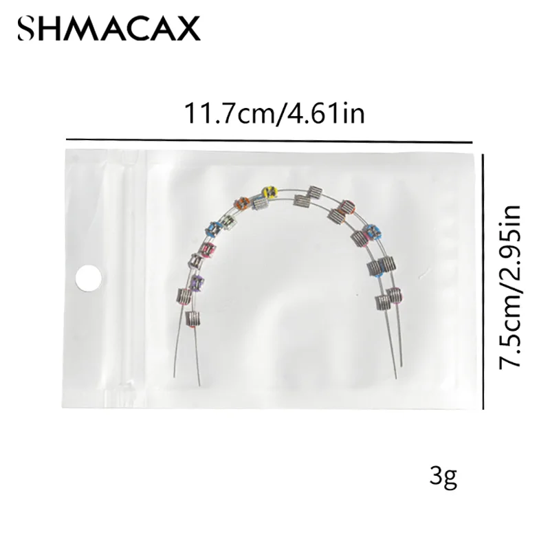 1 пара временных украшений для зубов с металлическими проводами красочный