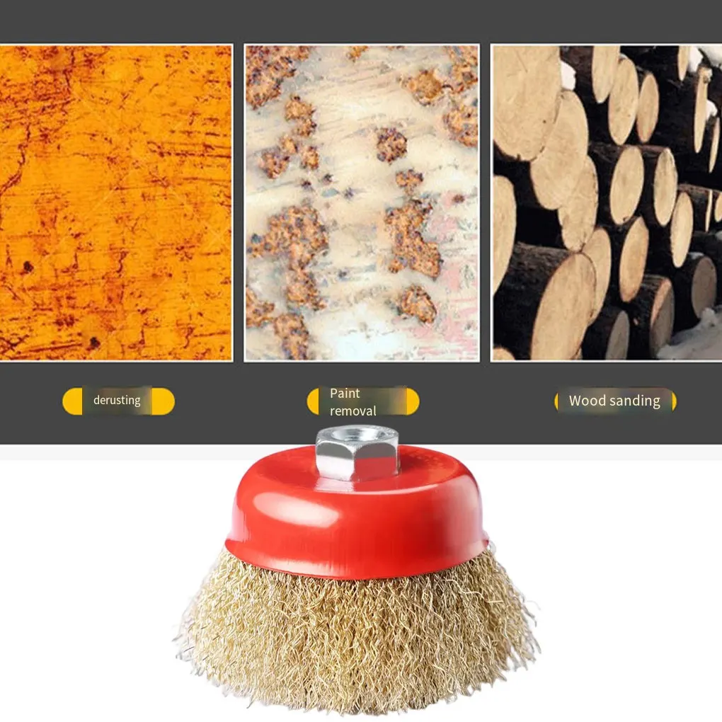 

2pcs Crimped Wire Wheel Cup Brush Rustproof Abrasive Tools