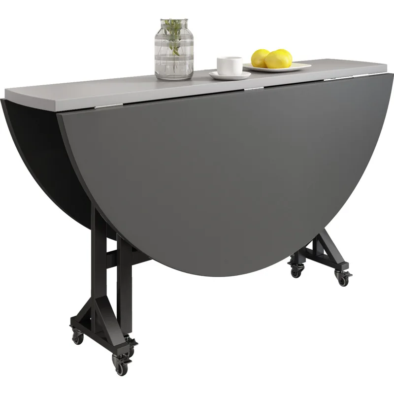 Минималистичный выдвижной традиционный круглый стол с 6 стульями деревянный