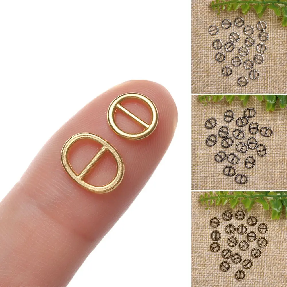 

20/40pcs Newest 4 colors Mini Ultra-small 5mm/6mm Tri-glide Buckle Doll Bags Accessories Diy Dolls Buckles Belt Buttons