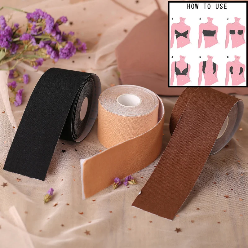 

Boob tape lifting tape breathable elastic cloth breast paste seamless invisible waterproof gather up breast support bra