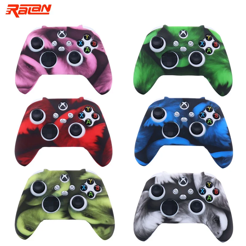 

New Silicone Soft Protective Gamepad Cases Game Handle Joystick Cover with Stick Grip Caps For Xbox Series S/X Controller Skin