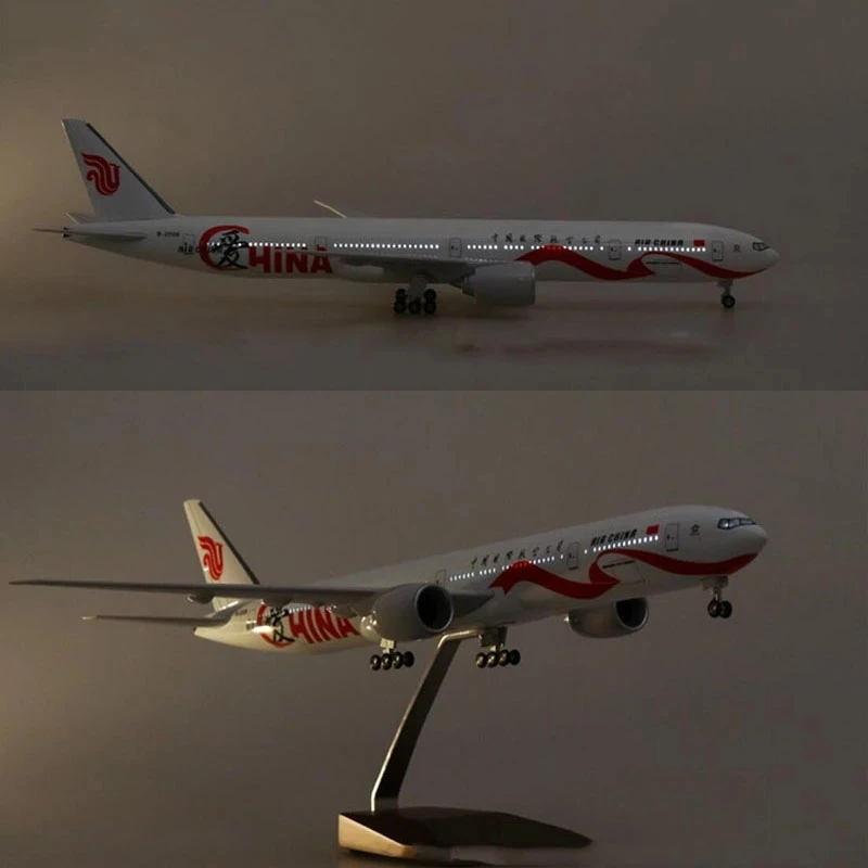 Фото Игрушка в масштабе 1:157 B777 Самолет Air China Airlines Модель 47 см со светом и колесом, литая под давлением смола, коллекция самолетов, демонстрационные игрушки №3