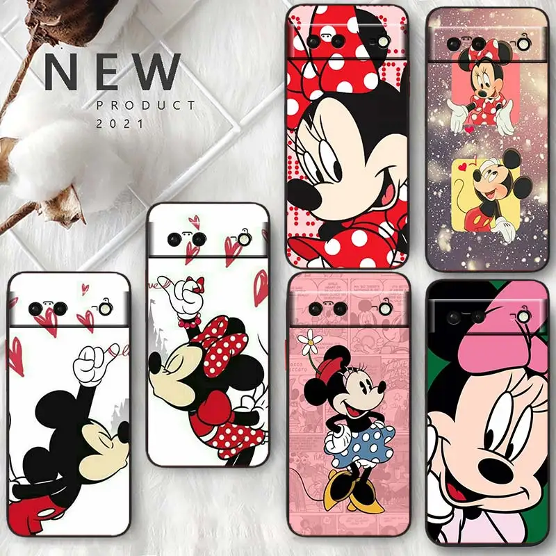 

Mickey Mouse Animation Phone Case For Google Pixel 7 6 Pro 6A 5A 5 4 4A XL 5G Black Shell Soft Silicone Fundas Coque Capa