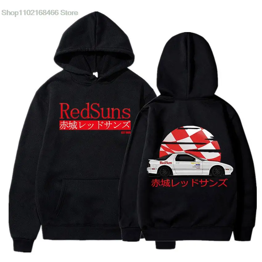 

Initial D Drift Akagi RedSuns Hoodie Japanese Anime AE86 Men Women Fashion Hoodies Streetwear JDM Automobile Culture Sweatshirts