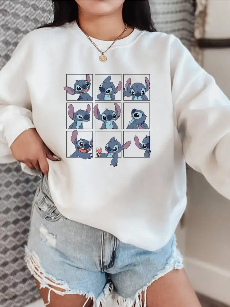 Sweet Disney Fashion Women 90s Friend Holiday Female Print Lady Ladies Graphic Sweatshirts Clothes Stitch Clothing Pullovers