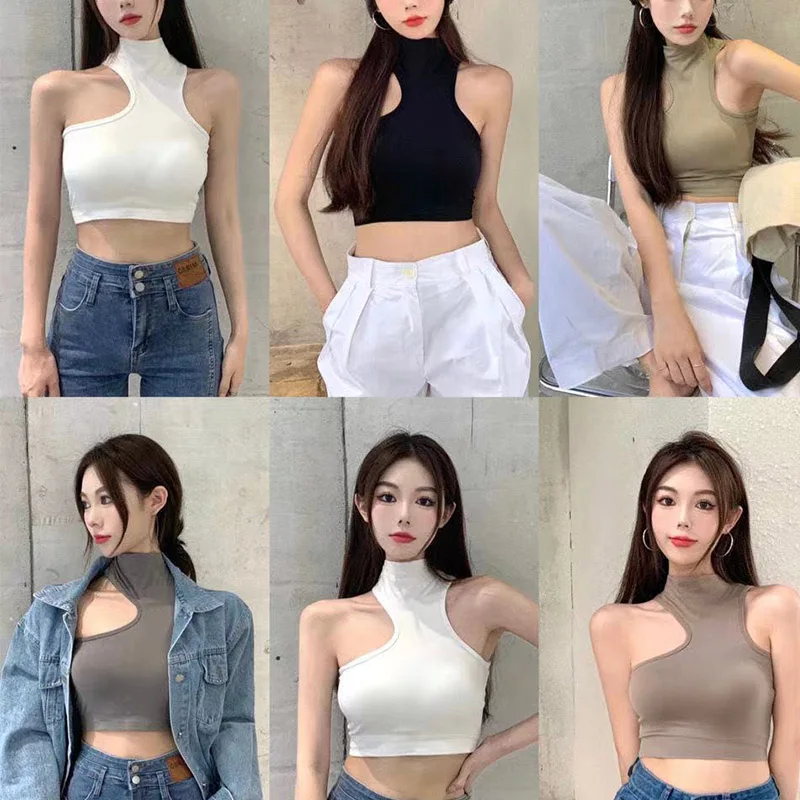 Топы для женщин трикотажные сексуальные укороченные топы с открытыми плечами