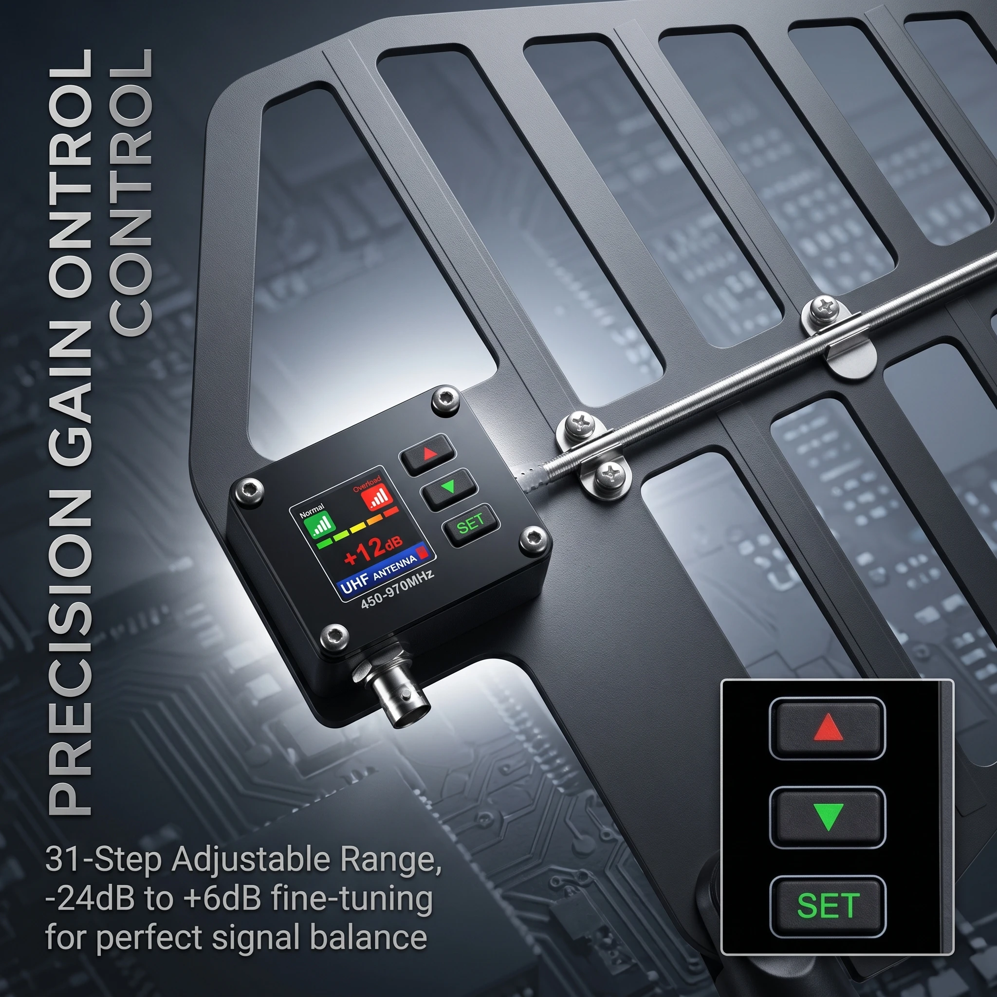 Фото Система распределения антенн Paulkitson AT-16pro UHF 450-970 МГц, усилитель-сплиттер для беспроводных микрофонов, для сцены и живых выступлений №4