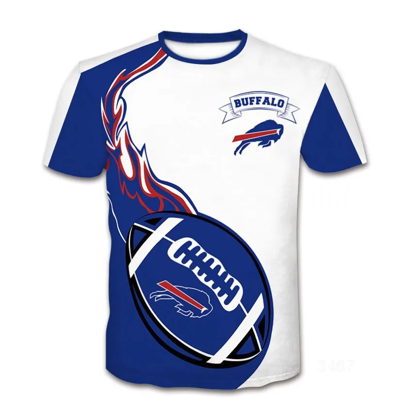 

Football team 3D design of the same short-sleeved men's and women's T-shirts