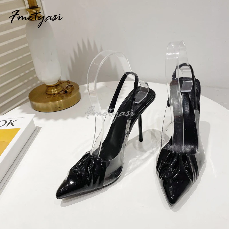 Elegant Woman Heeled Shoes 2023 Fashion Dancing Stileto Heels Black Solid Casual Pointed Toe Pumps