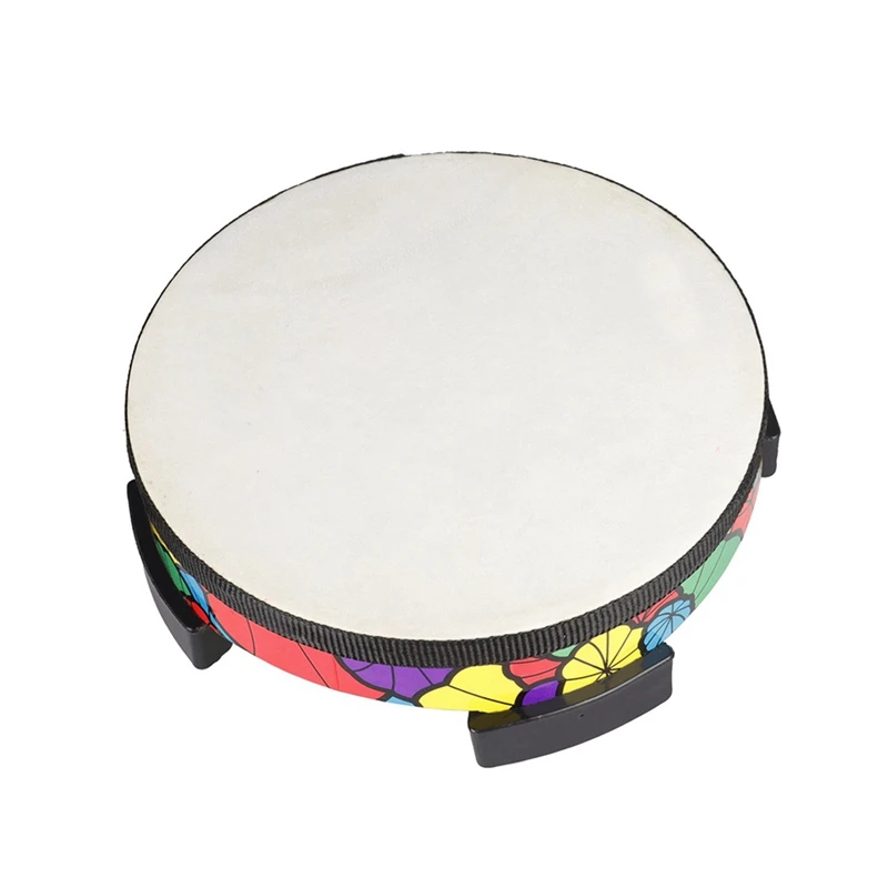 

Ground Drum Sheepskin Applique Tambourine Hand-Held Percussion Instrument Kids Musical Gift Child Educational Toy